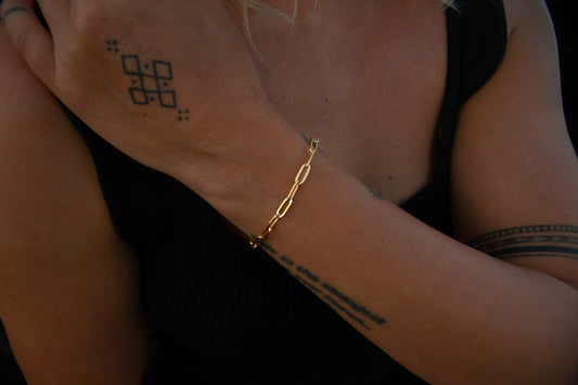 Paperclip chain bracelet